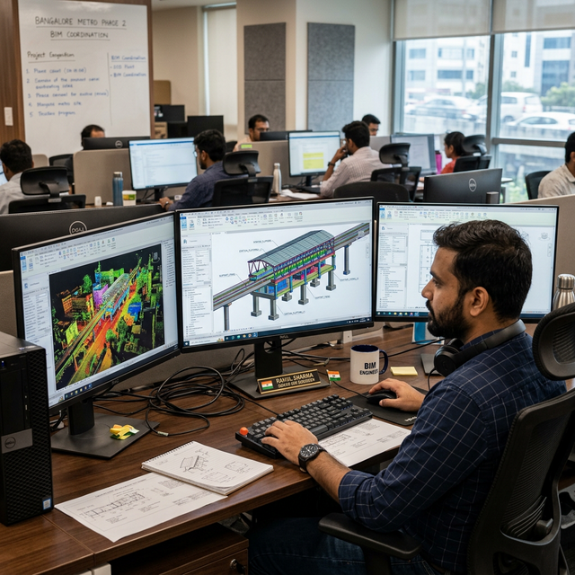 BIM engineer modelling from point cloud